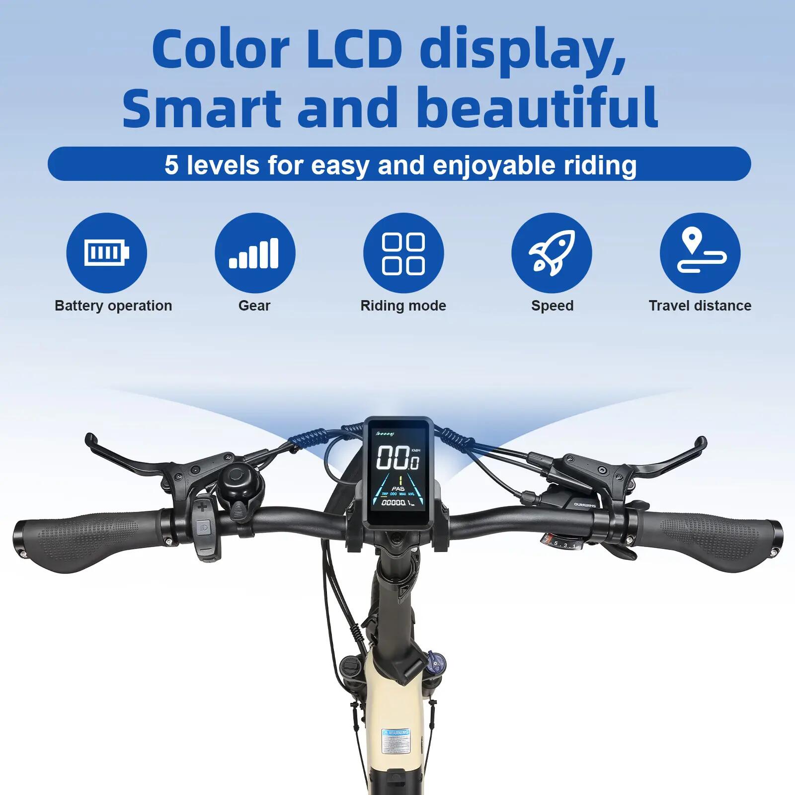 Vélo électrique pour adultes TTGO F7 Batterie 48V 15Ah Pneus 20 pouces 15/15