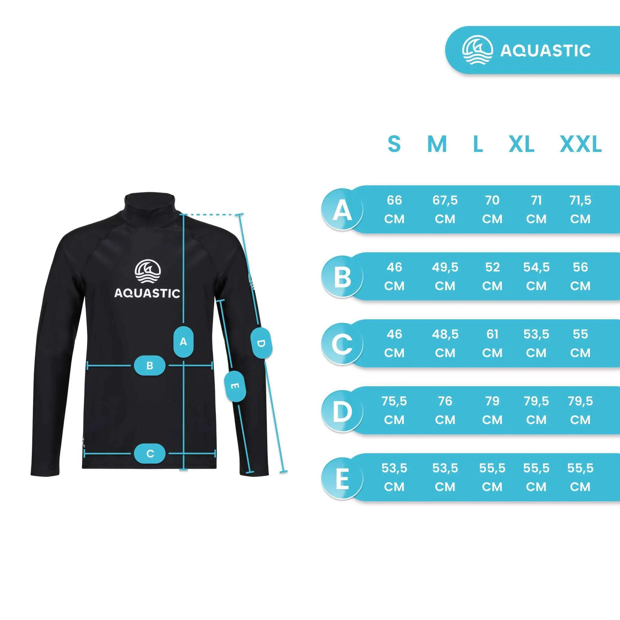 Maglia a maniche lunghe da nuoto Aquastic RIMOS LS UV 50+ UPF 3/11