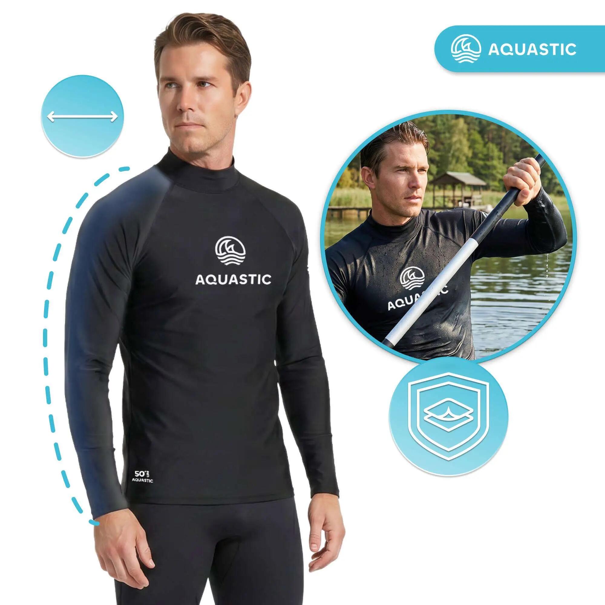 Maglia a maniche lunghe da nuoto Aquastic RIMOS LS UV 50+ UPF 11/11