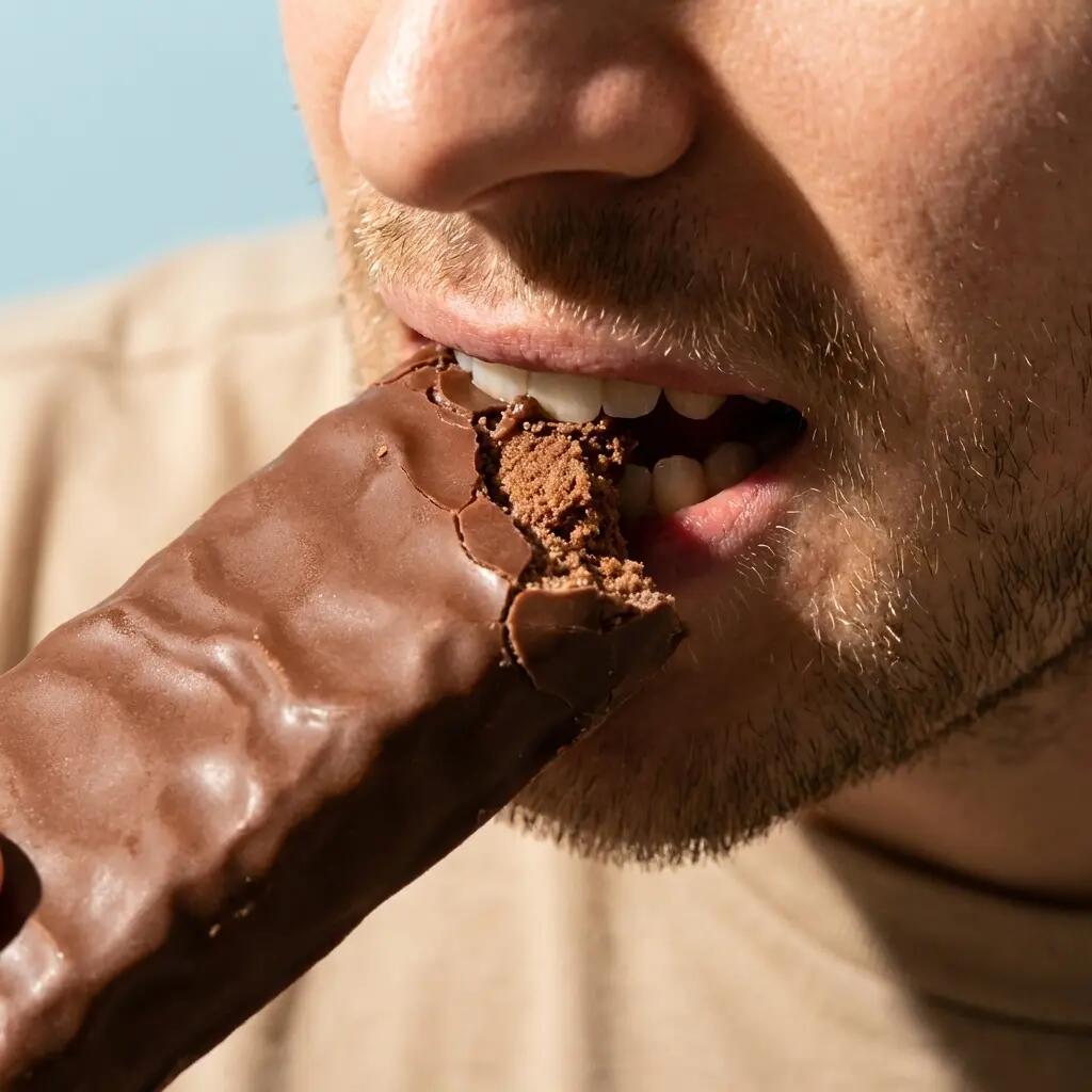 JUSTLOADING Barrita proteica con creatina choco avellana 41 g, 1 unds 2/3