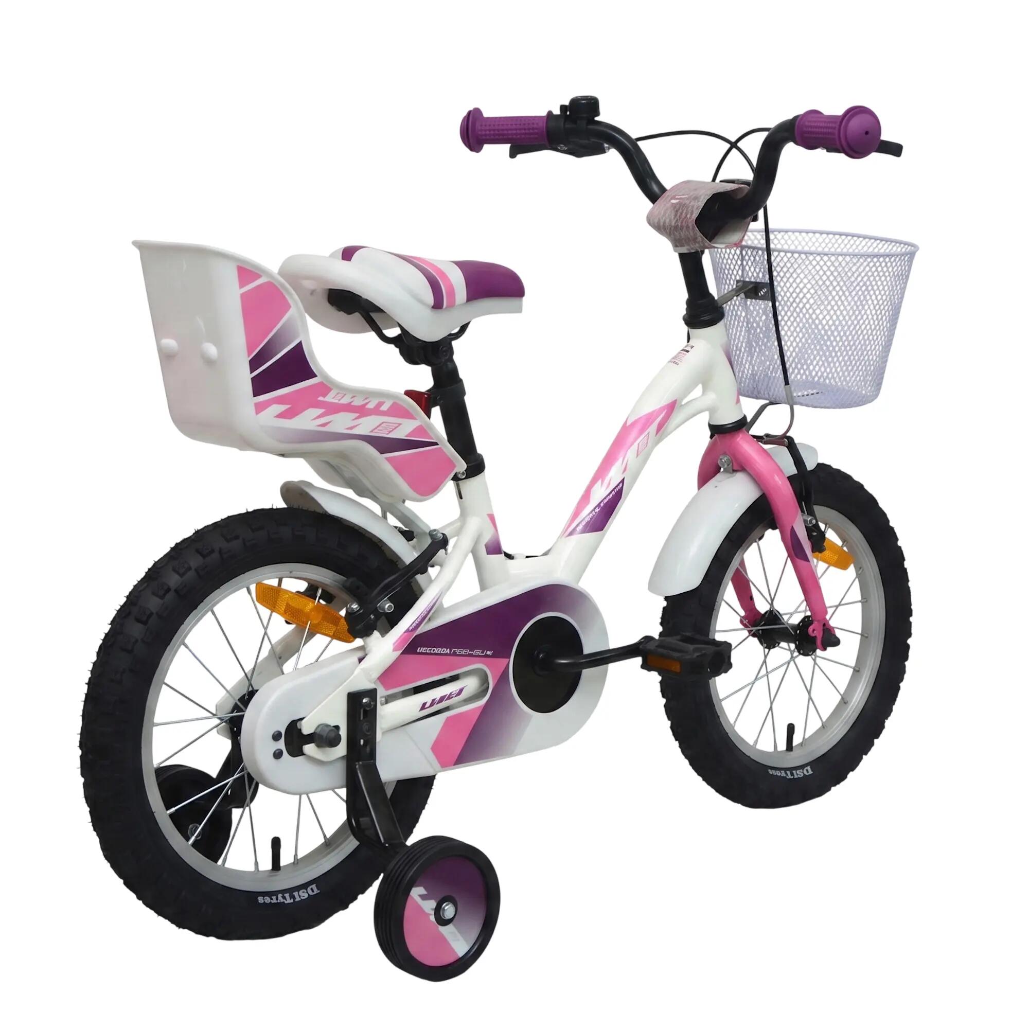 Bicicleta infantil UMIT ROMINA 14" branca/rosa 3/3
