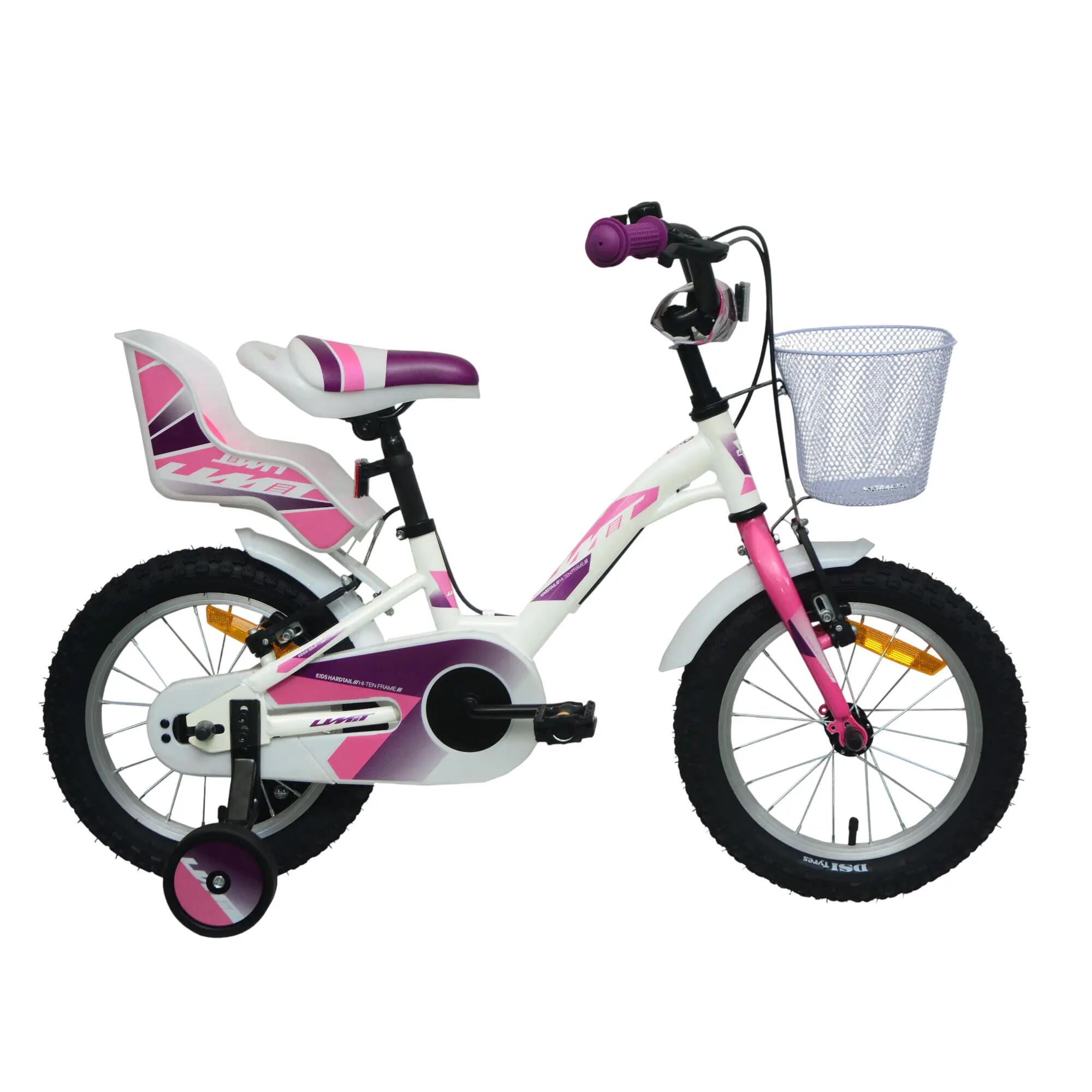 Bicicleta infantil UMIT ROMINA 14" branca/rosa 2/3