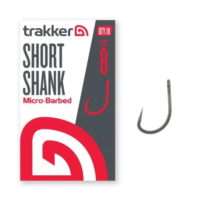 Haken mit kurzem Schaft und Mikrobarb Trakker Short Shank TPx5x5 (x10) 3/7
