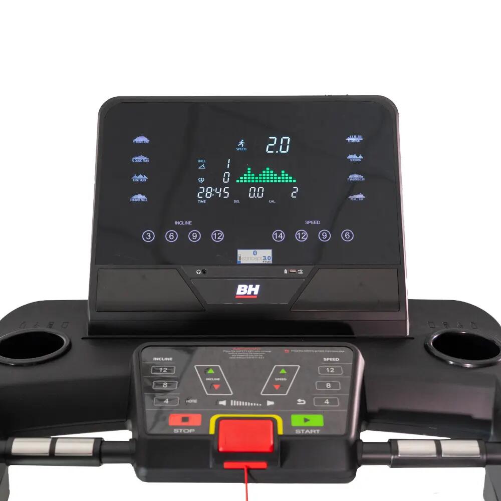 BH Fitness RS2000 LED G6514  Loopband 25 km/u en 15% Helling 3/4