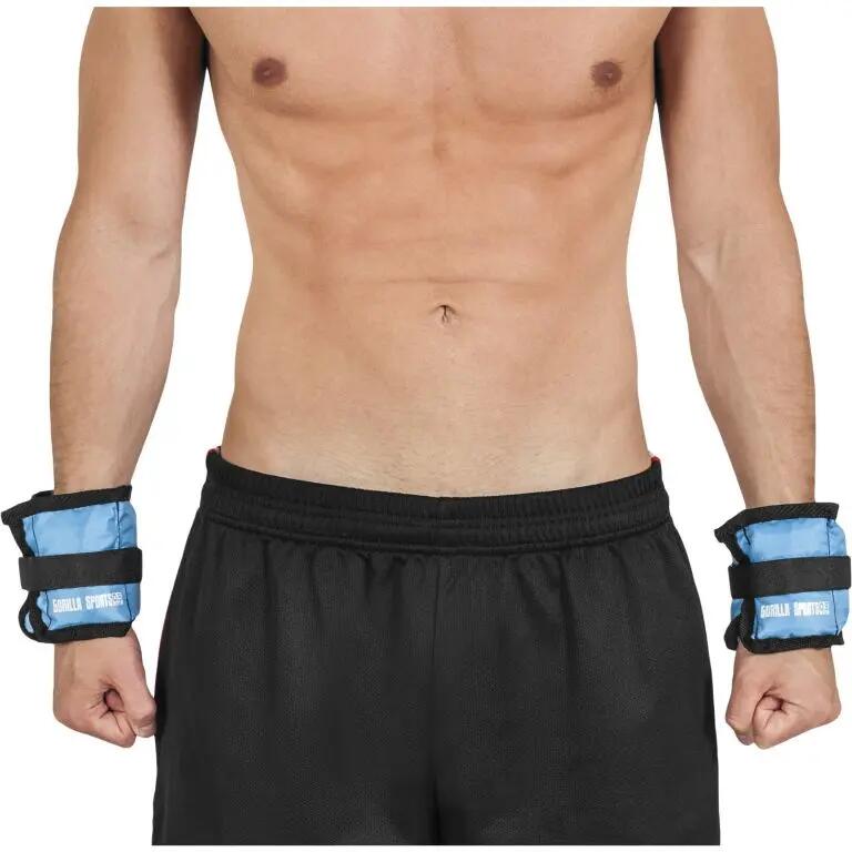 Fasce zavorrate GORILLA SPORTS 1 kg poliestere nero/turchese 2/5