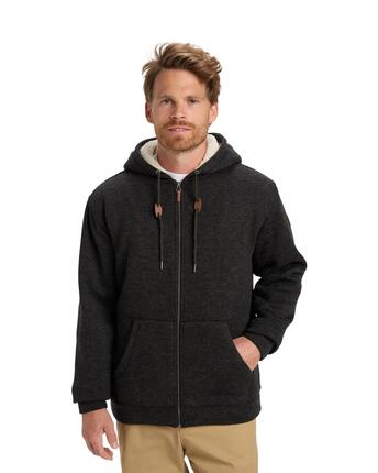 Sweat à capuche Sherpa zippé KELLER SHERPA Gris Homme