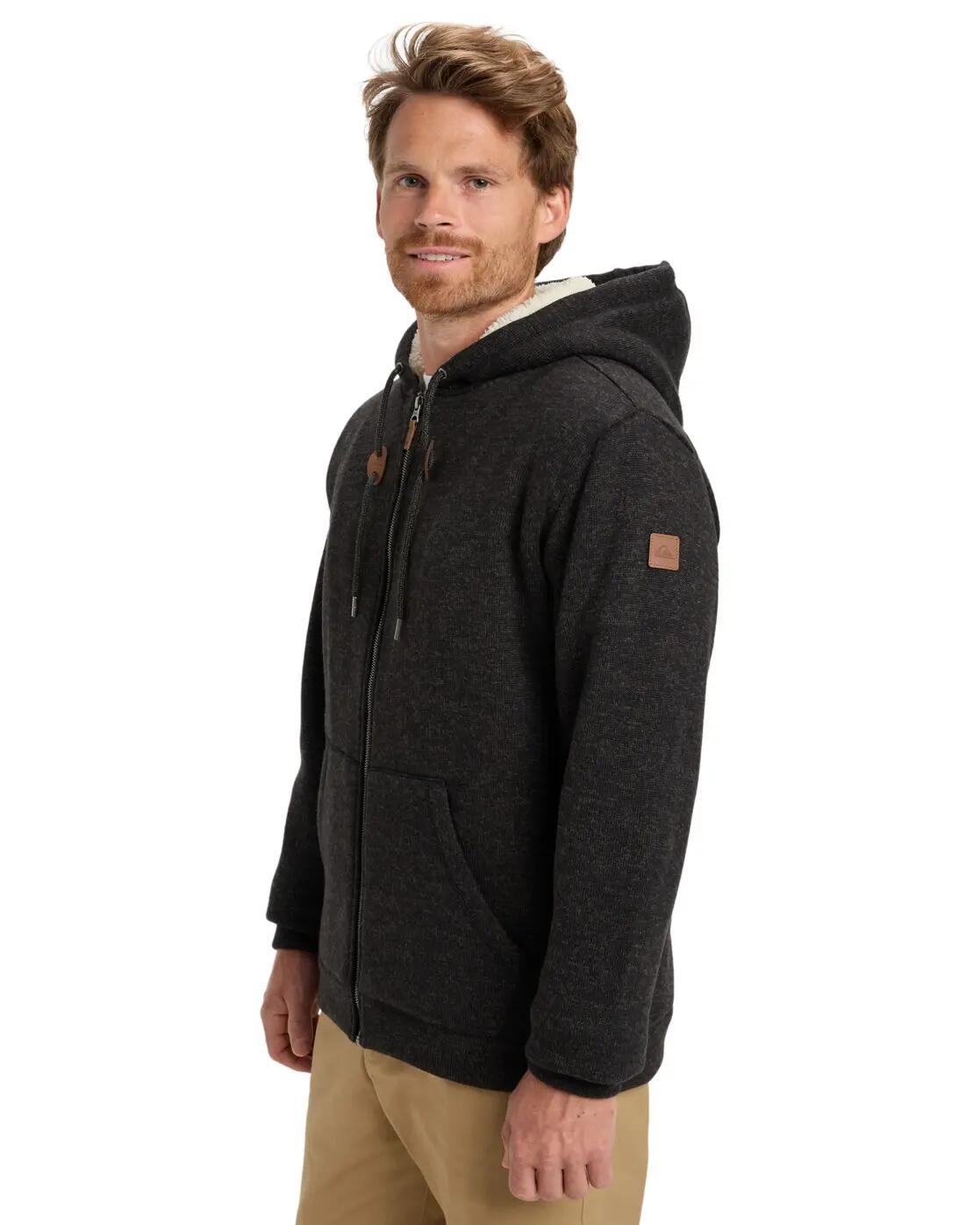 Sweat à capuche Sherpa zippé KELLER SHERPA Noir Homme 3/7
