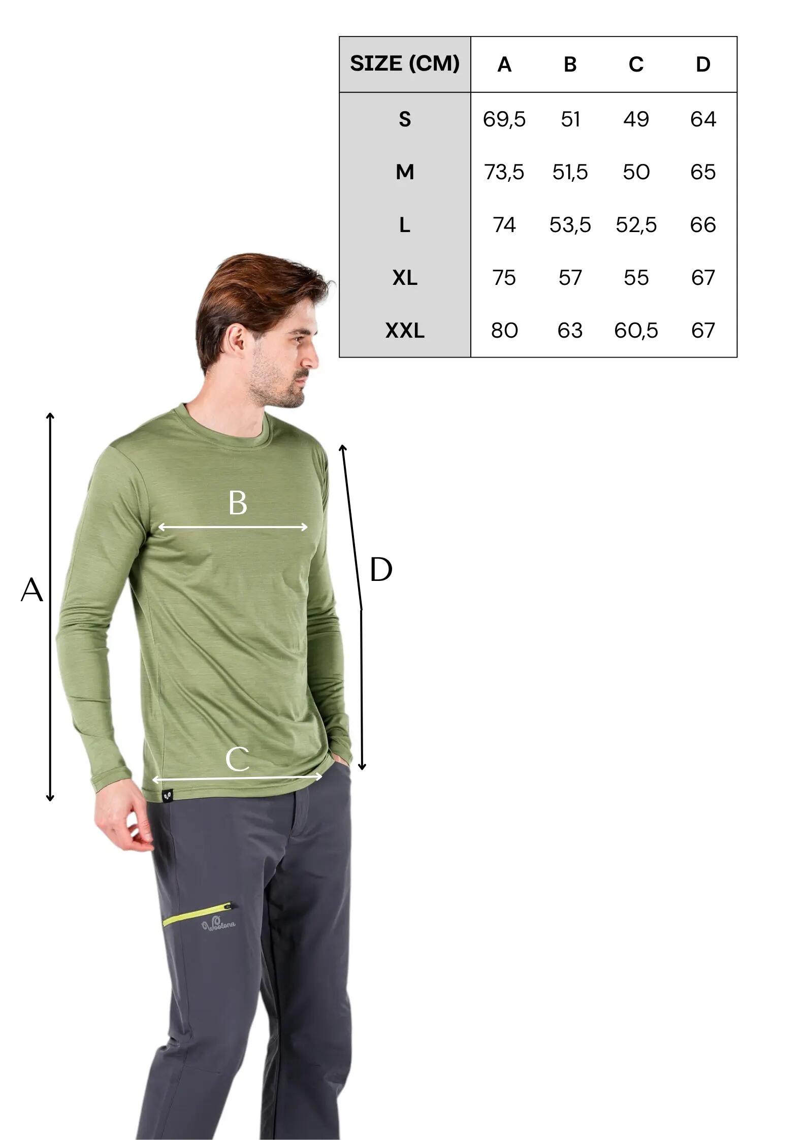 Eris - 100% Wełny merynos Koszulka - 135gr XL, Zielony 2/4