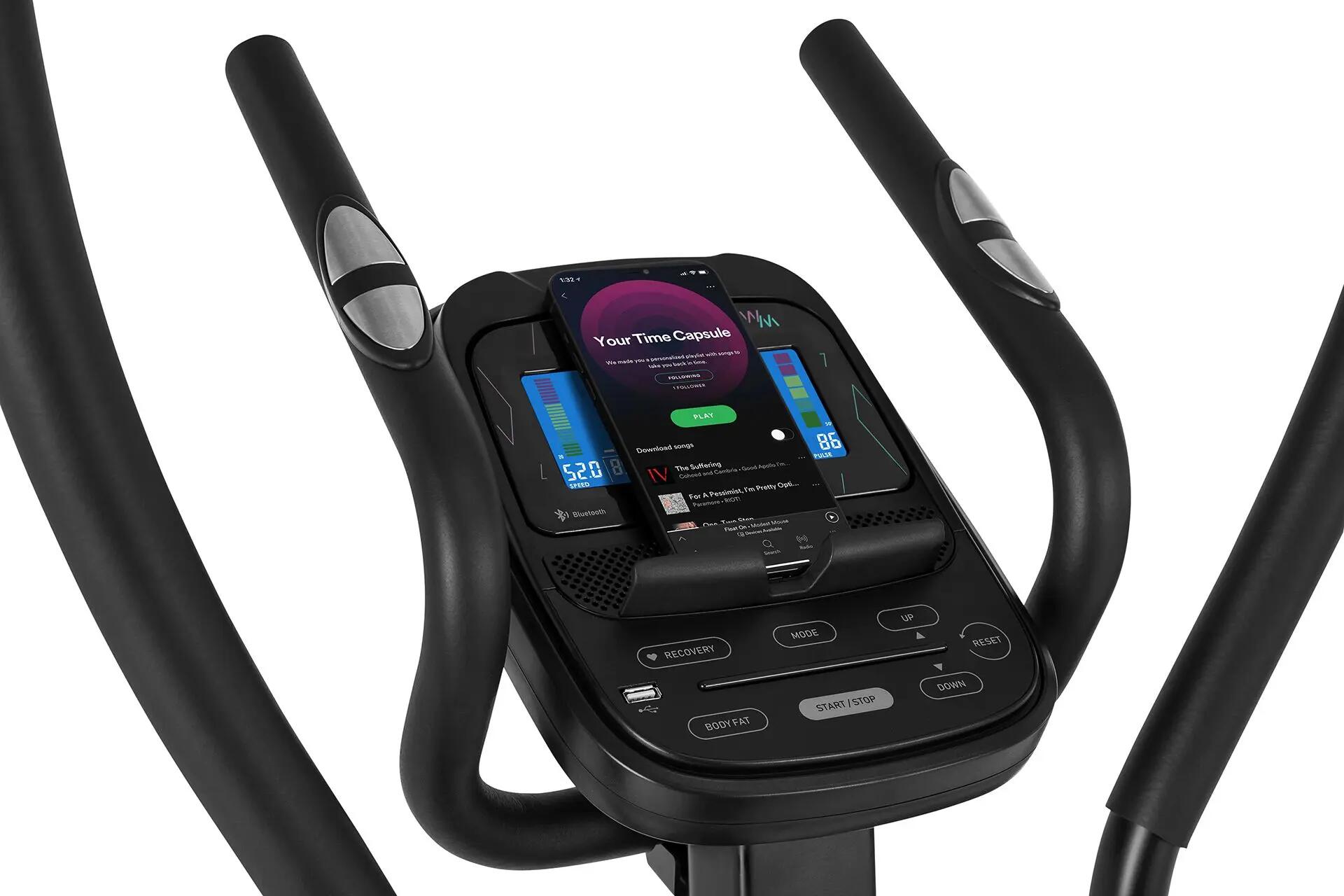 Vélo elliptique électromagnétique Zipro Heat WM connected et iConsole+ Kinomap 10/13