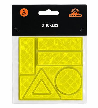 STICKERS 6 autocollants multi-supports fluo et réfléchissants