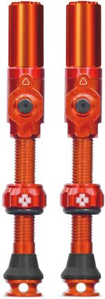 Tubeless Valves Big Bore Hybrid 75mm Orange