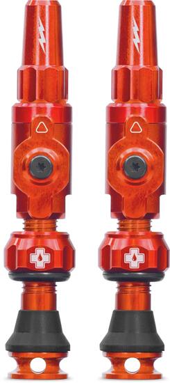 Schlauchlose Ventile Big Bore Lite 60mm Orange