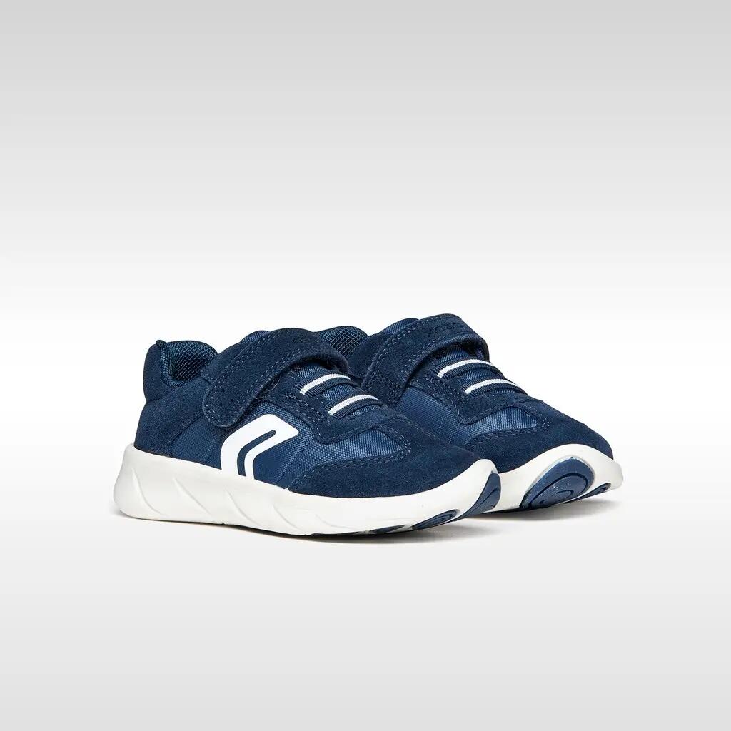 Baskets Bébé Garçon FOOT-RUN BABY BOY Bleu Marine Clair/Blanc 3/7