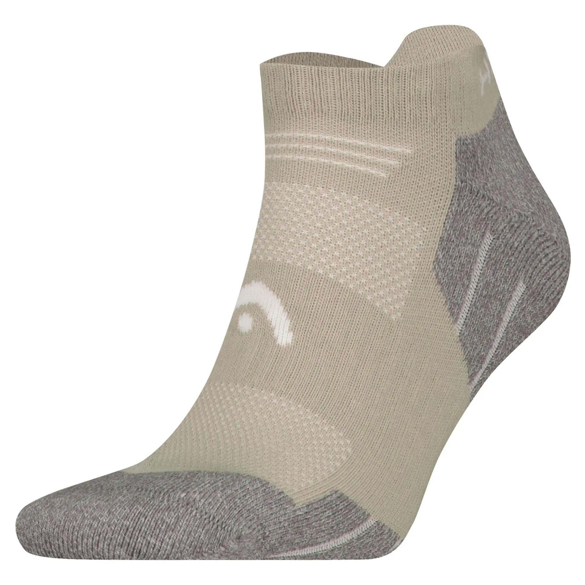 Unisex 2-Pack Sneakersokken Hiking Beige & Grijs Multi 3/4