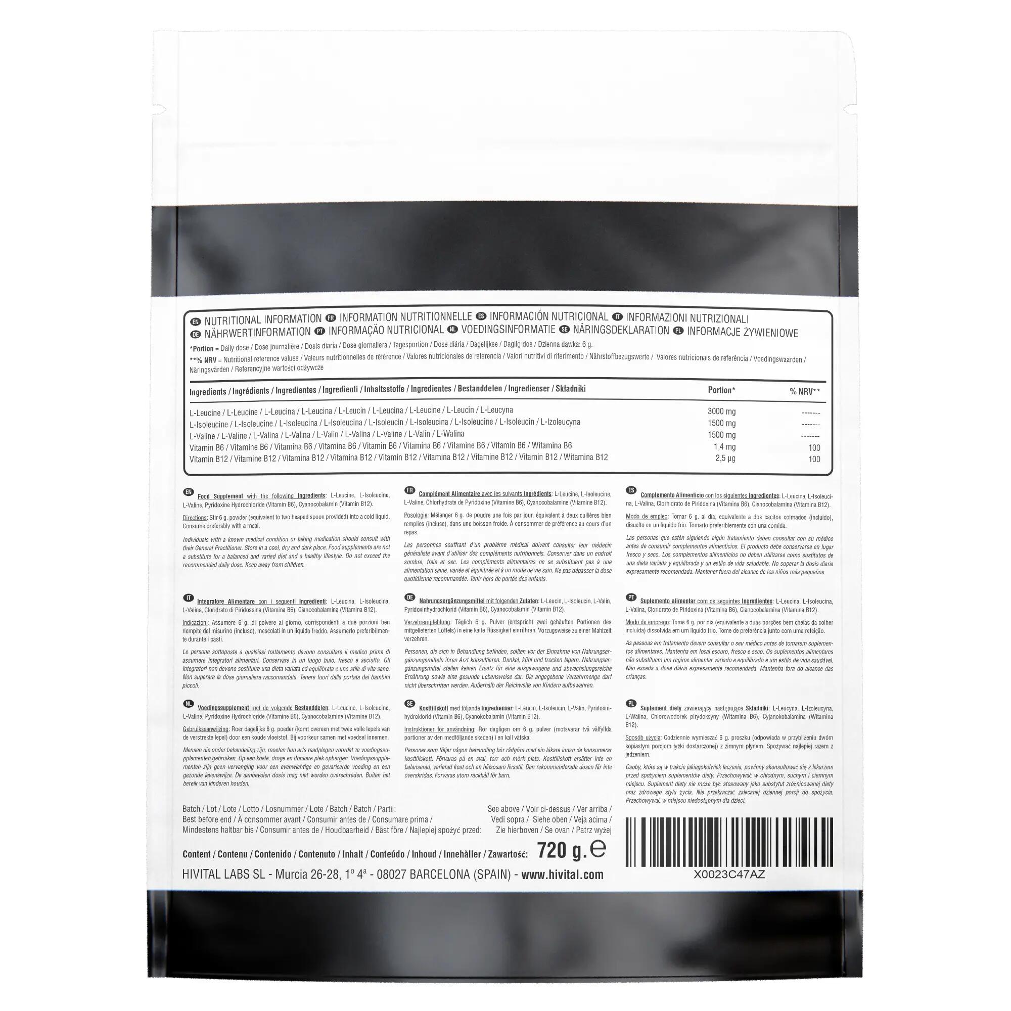 BCAA 2:1:1 6000 mg | 720 gramas de pó vegano 2/2
