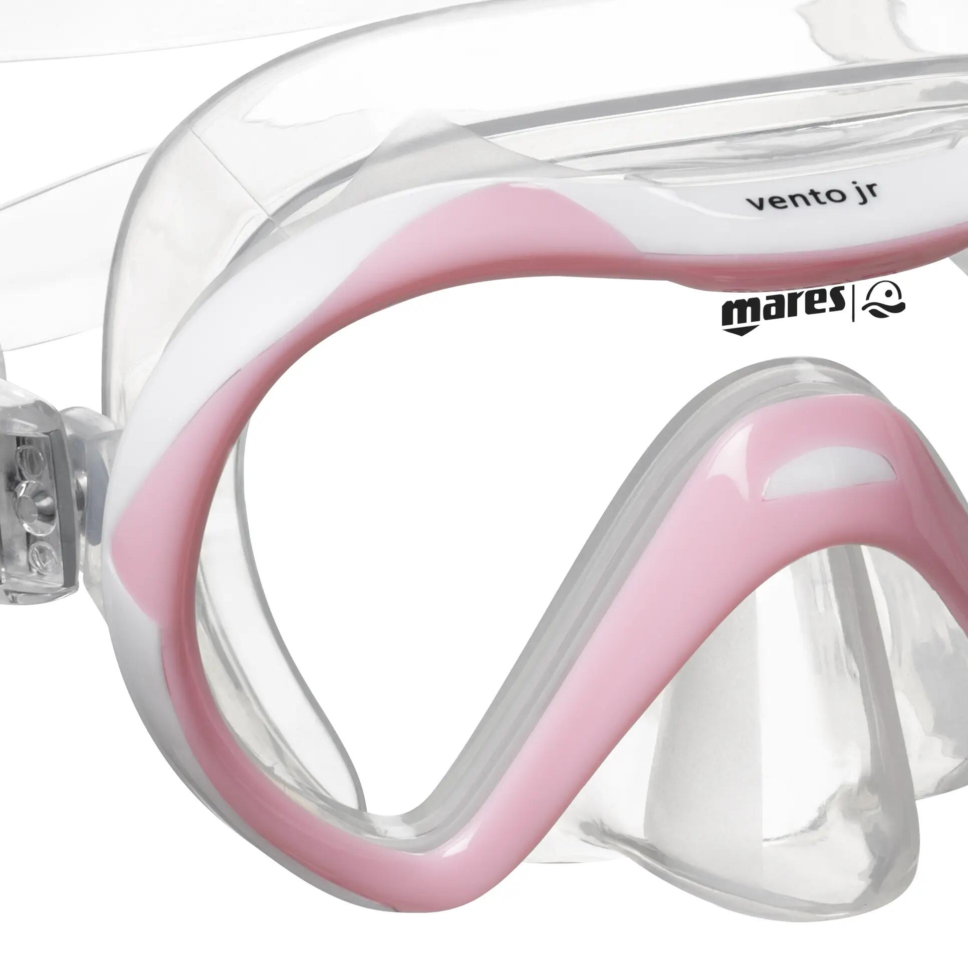 Masque Vento Junior Snorkeling Enfant Verre Unique Grand Angle 2/3