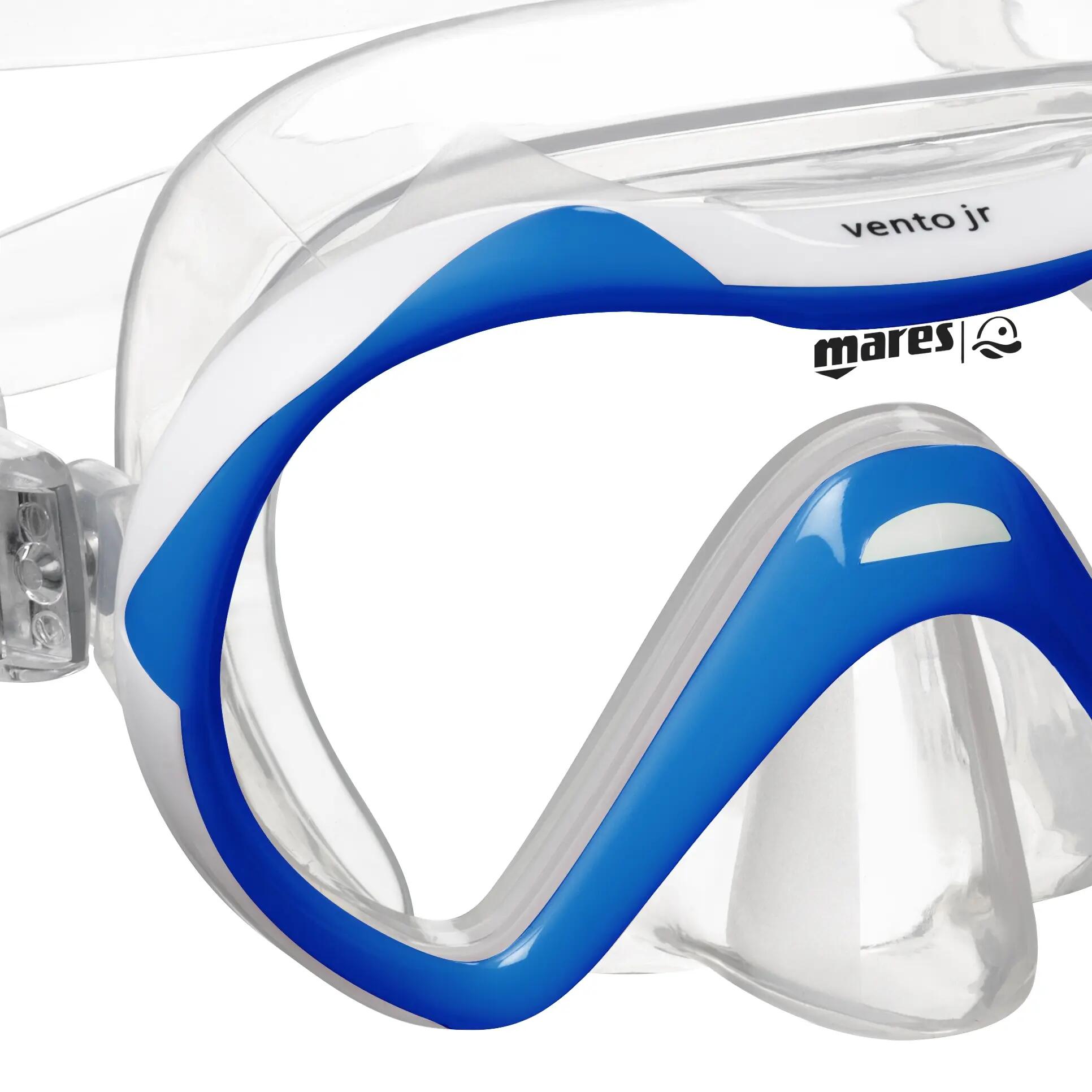 Masque Vento Junior Snorkeling Enfant Verre Unique Grand Angle 2/3