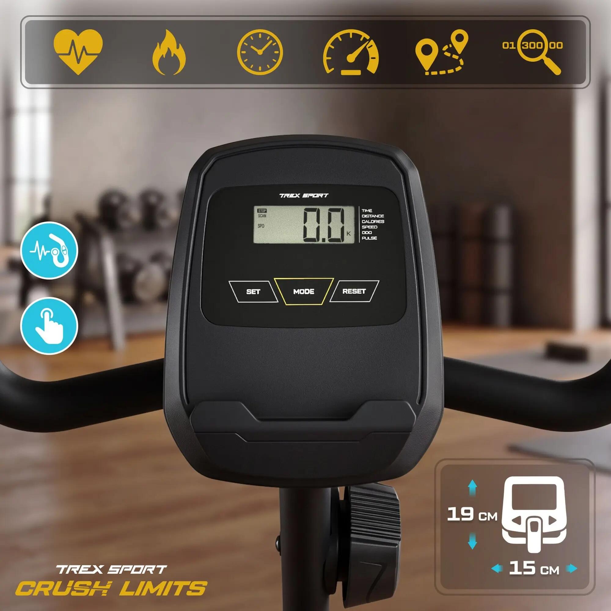 Bicicleta estática magnética Trex Sport RIGON TX-380MB negra 4/7
