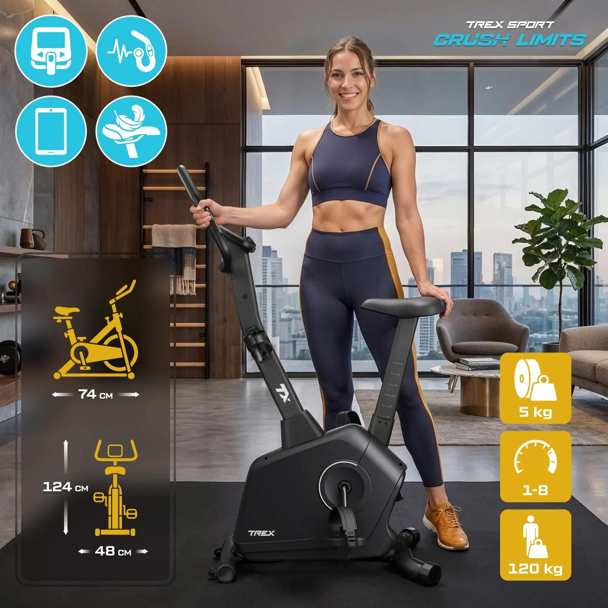 Rower stacjonarny indoor cycling Trex Sport RIGON TX-380MB magnetyczny czarny