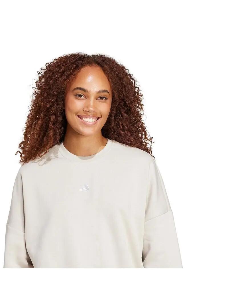 Camisolas de lã polar para mulheres Adidas Essentials Bege 5/5