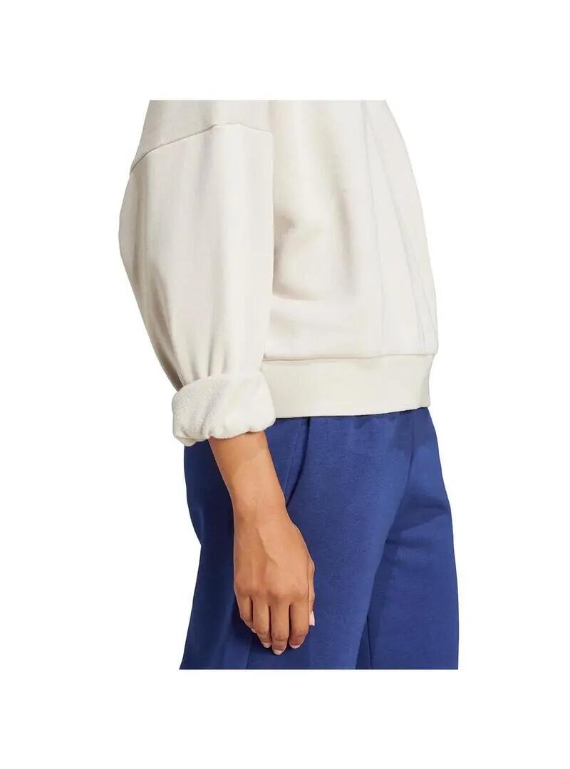 Camisolas de lã polar para mulheres Adidas Essentials Bege 4/5