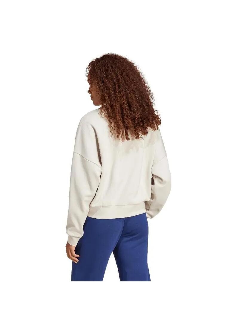 Camisolas de lã polar para mulheres Adidas Essentials Bege 3/5