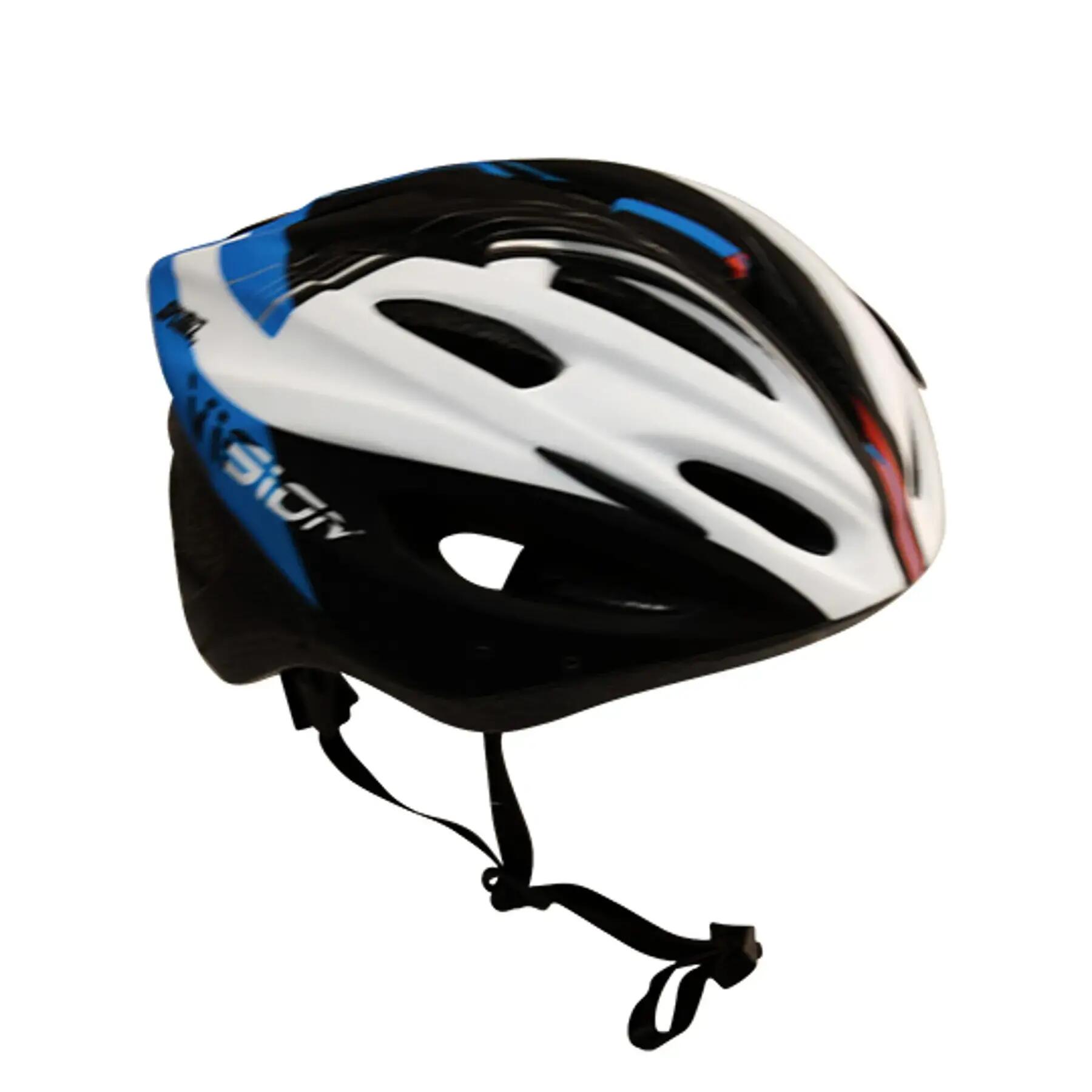 Capacete de Ciclismo Optimiz para Adultos - Azul/Branco 5/7