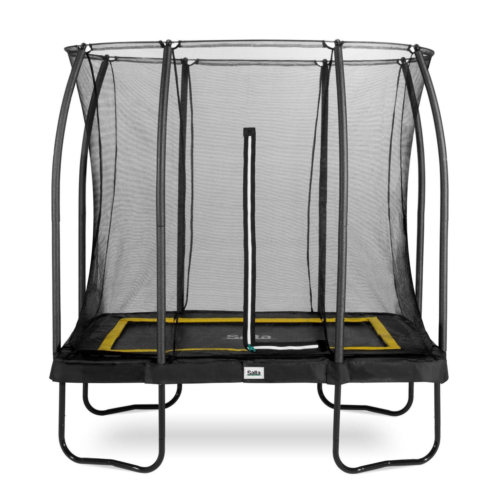 SALTA 7ft x 5ft Salta Black Rectangular Comfort Edition Trampoline