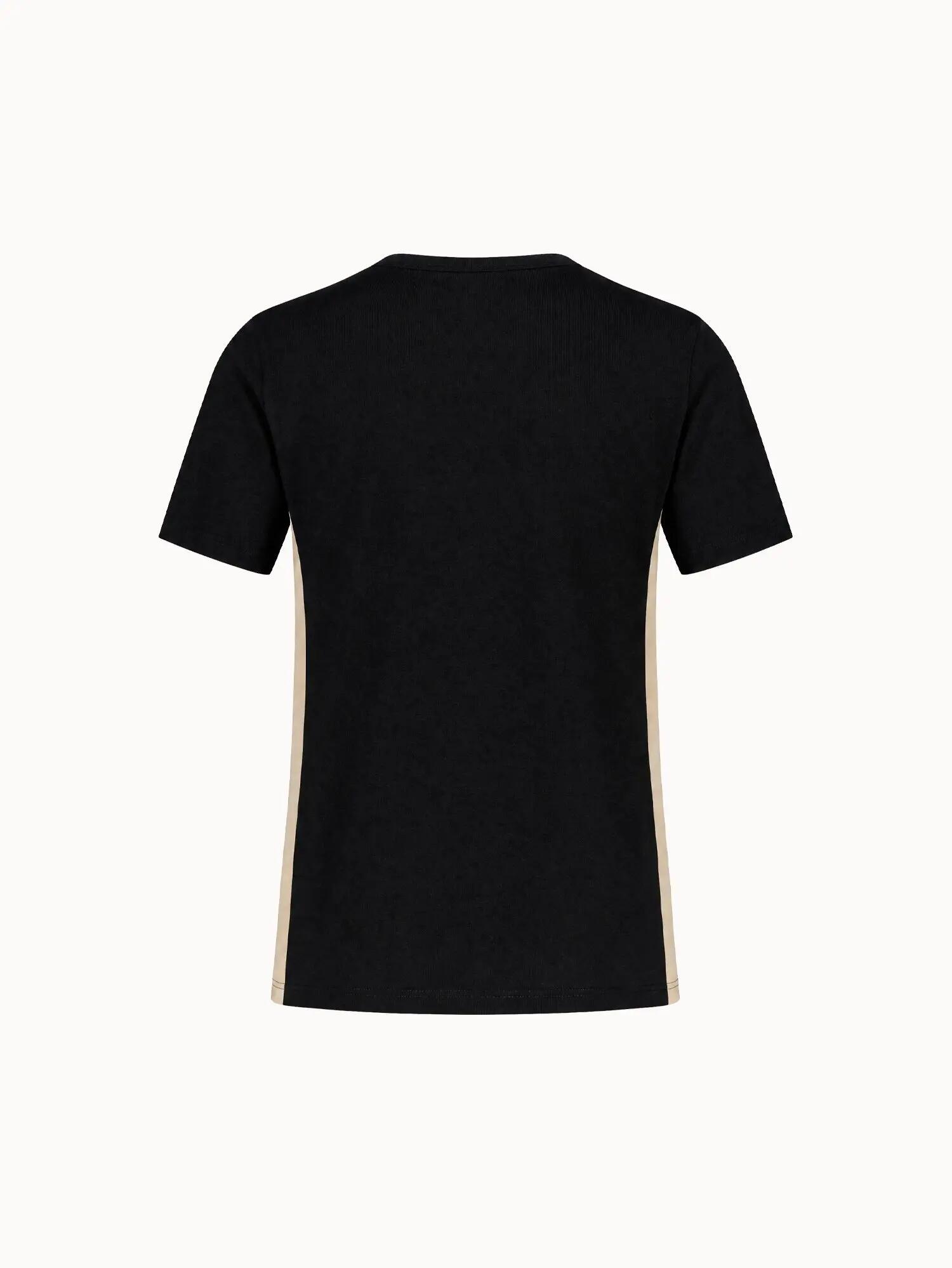 T-shirt en jersey de coton avec bandes côtés contrastées NOEL 3/6
