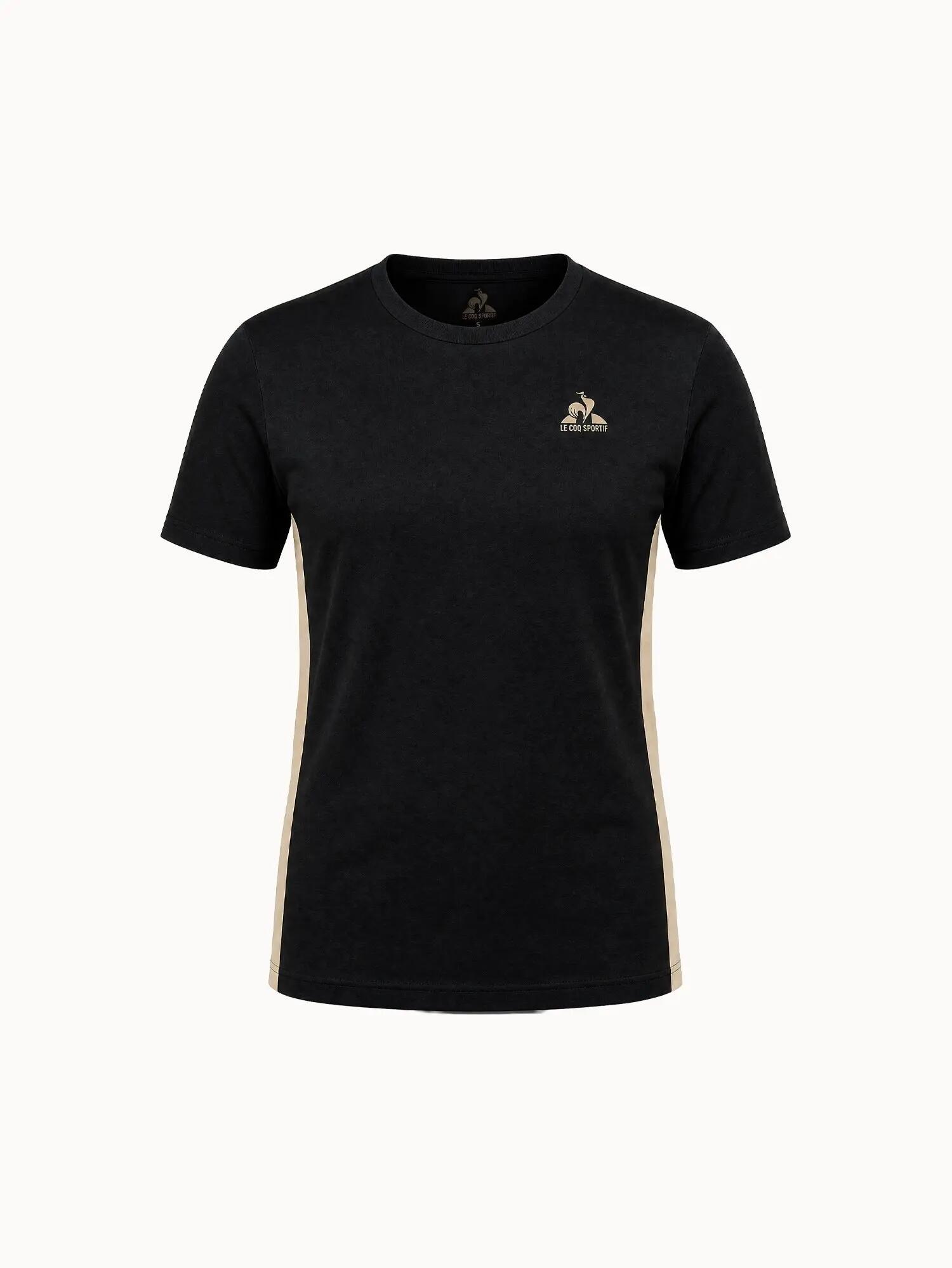 T-shirt en jersey de coton avec bandes côtés contrastées NOEL 2/6