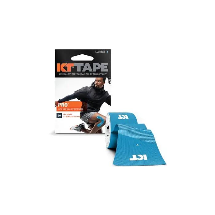 20 BANDES PRÉ-COUPÉES KT TAPE LASER BLUE 4/5