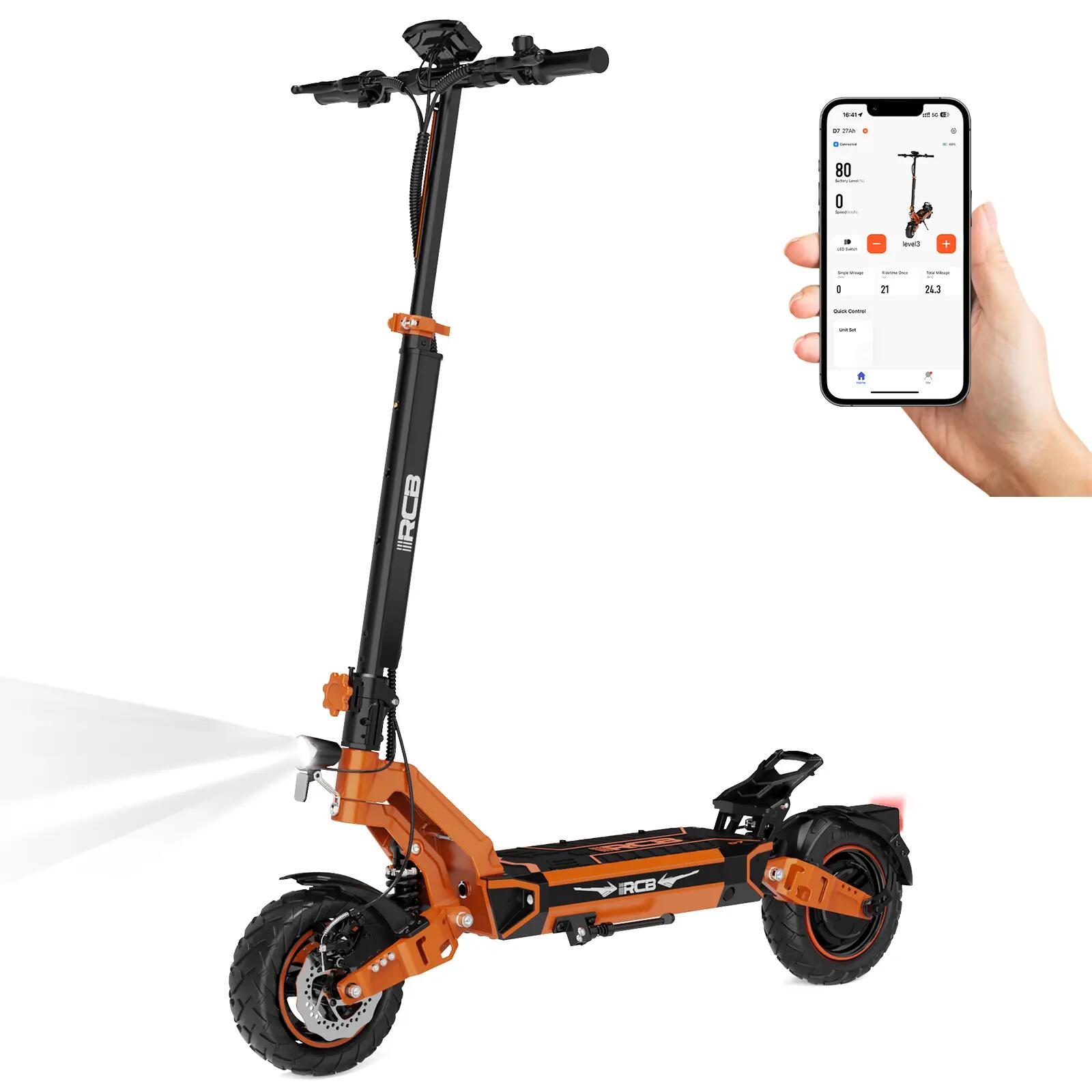 Trottinette elétrica para adultos com setas NFC com app RCB-D7 20.8Ah Ultra