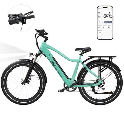 Elektrische fiets e-bike, volwassenen rcb-g5, 27,5 inch, koppelsensor, app & nfc
