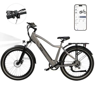 Elektrische fiets e-bike, volwassenen rcb-g5, 27,5 inch, koppelsensor, app & nfc