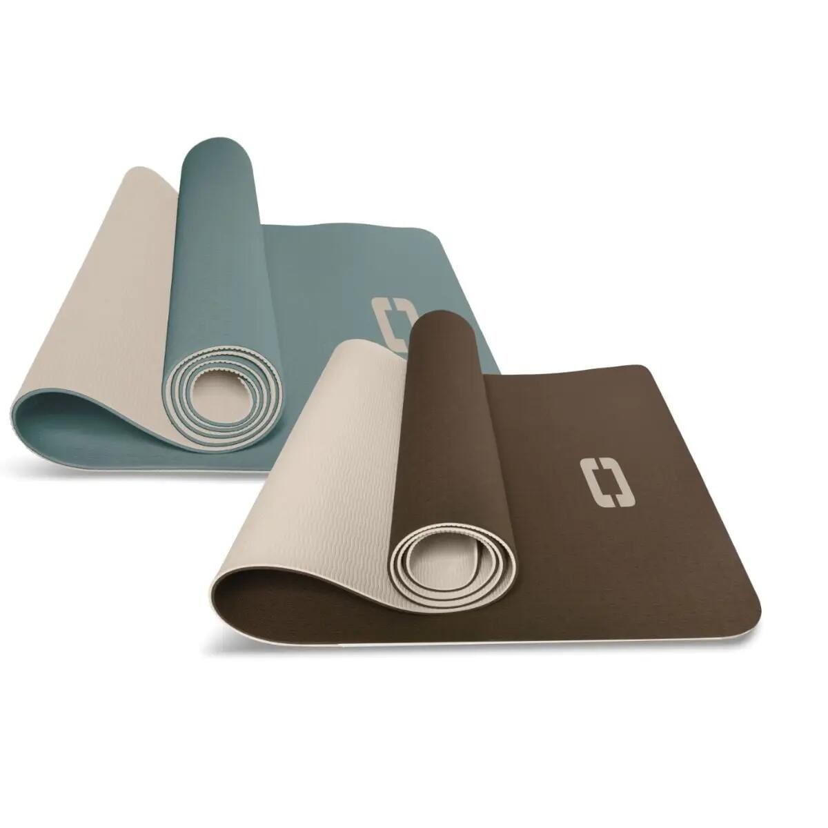 TPE yogamat 183cm  Choco-Zand 3/3