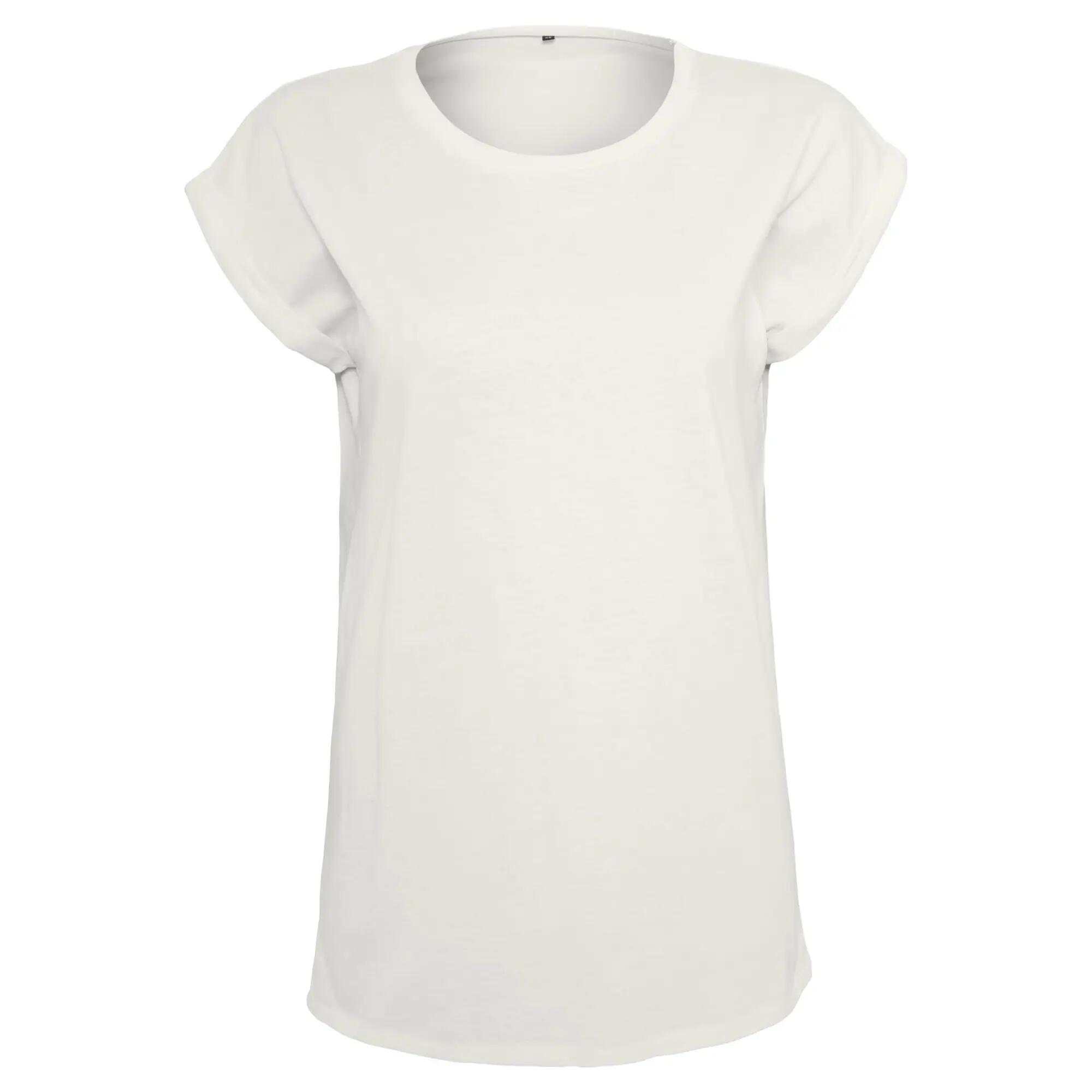 Build Your Brand Womens/Ladies Extended Shoulder T-Shirt