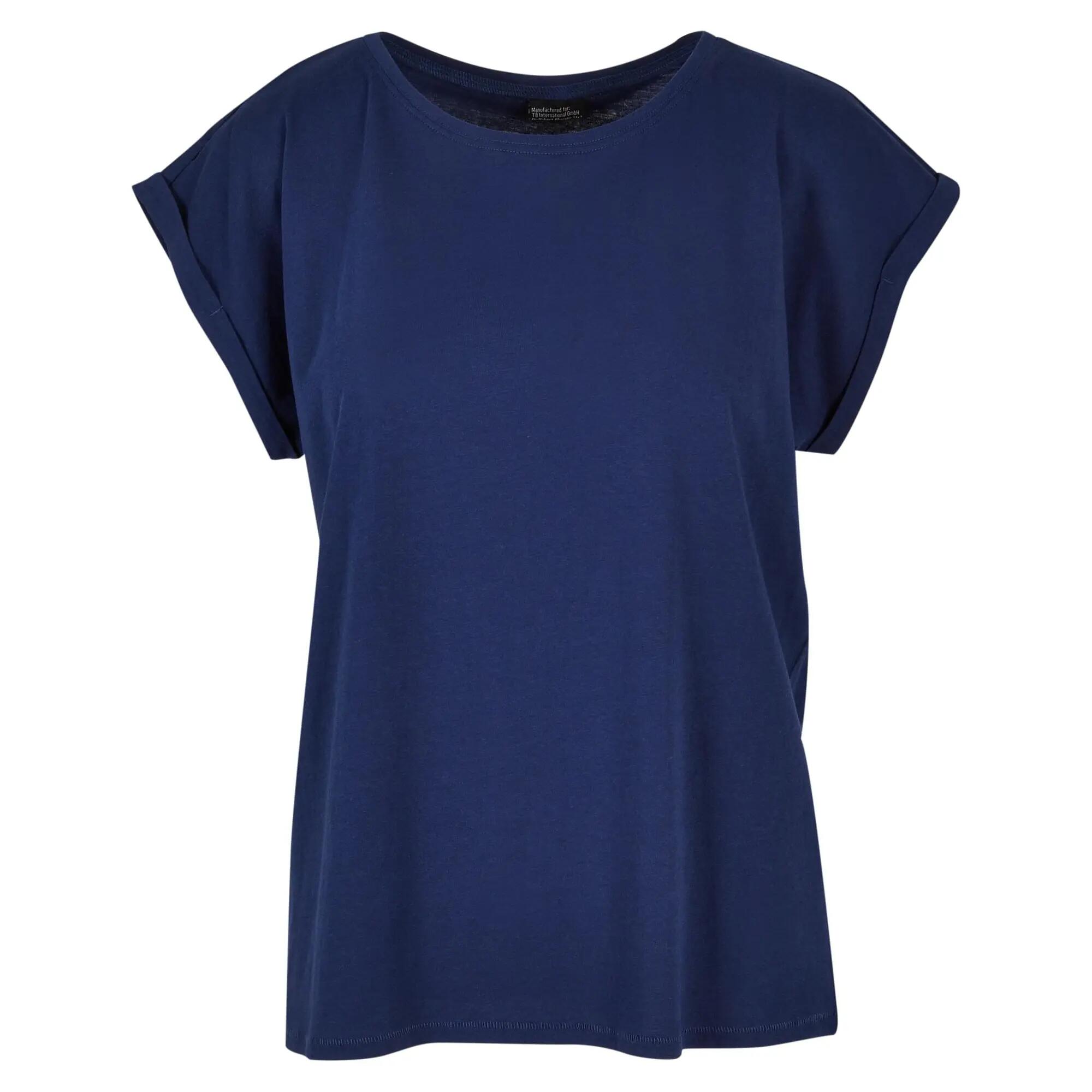 Build Your Brand Womens/Ladies Extended Shoulder T-Shirt