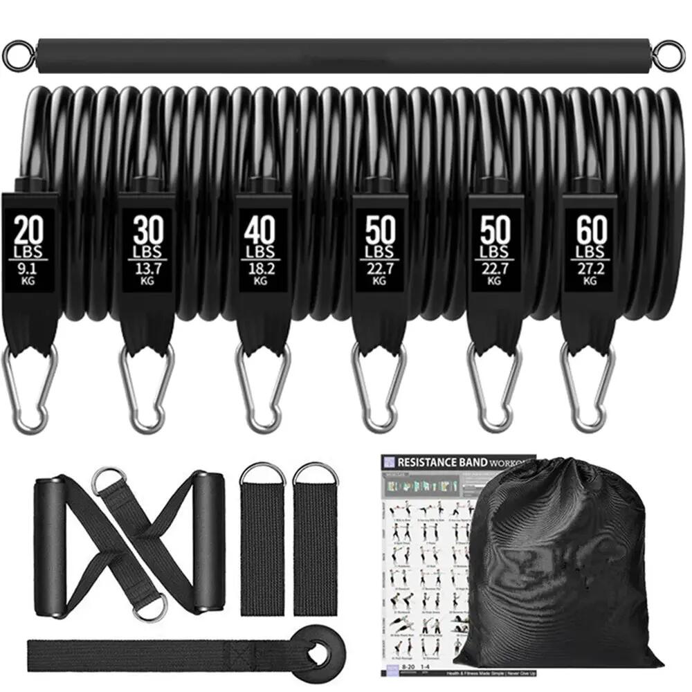 Workout Bar Resistance Bands Set Pilates