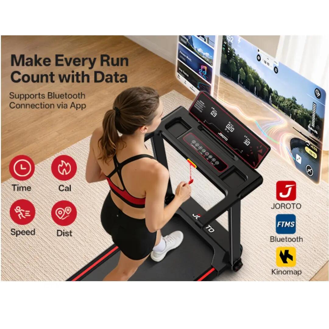 Tapis roulant pieghevole 2,5CV, inclinazione 8°, 12 km/h portata 130kg con l'app 10/14
