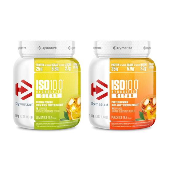2er-Pack ISO 100 Hydrolyzed Clear Whey Protein Ice Tea Lemon & Peach