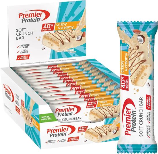 Soft Crunch Bar 40% 40g Premier Protein (lot de 12)