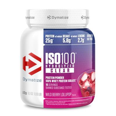 Dymatize iso 100 clear (512g) wild berry lollipop - eiwitten - helder eiwit
