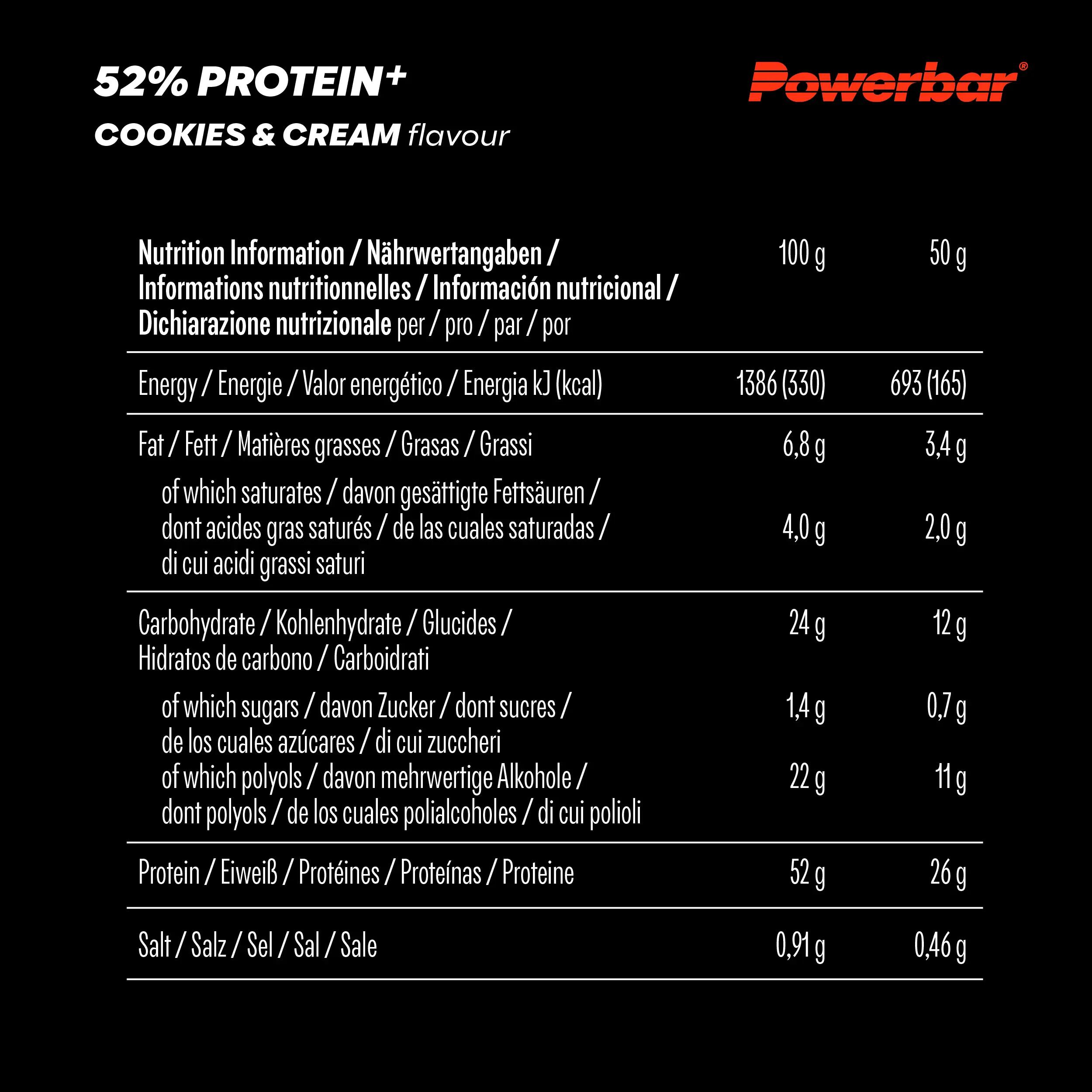 Barritas Proteicas - Lata De Protein Plus Bar 52% (20x50g) - Galletas Y Nata 5/7
