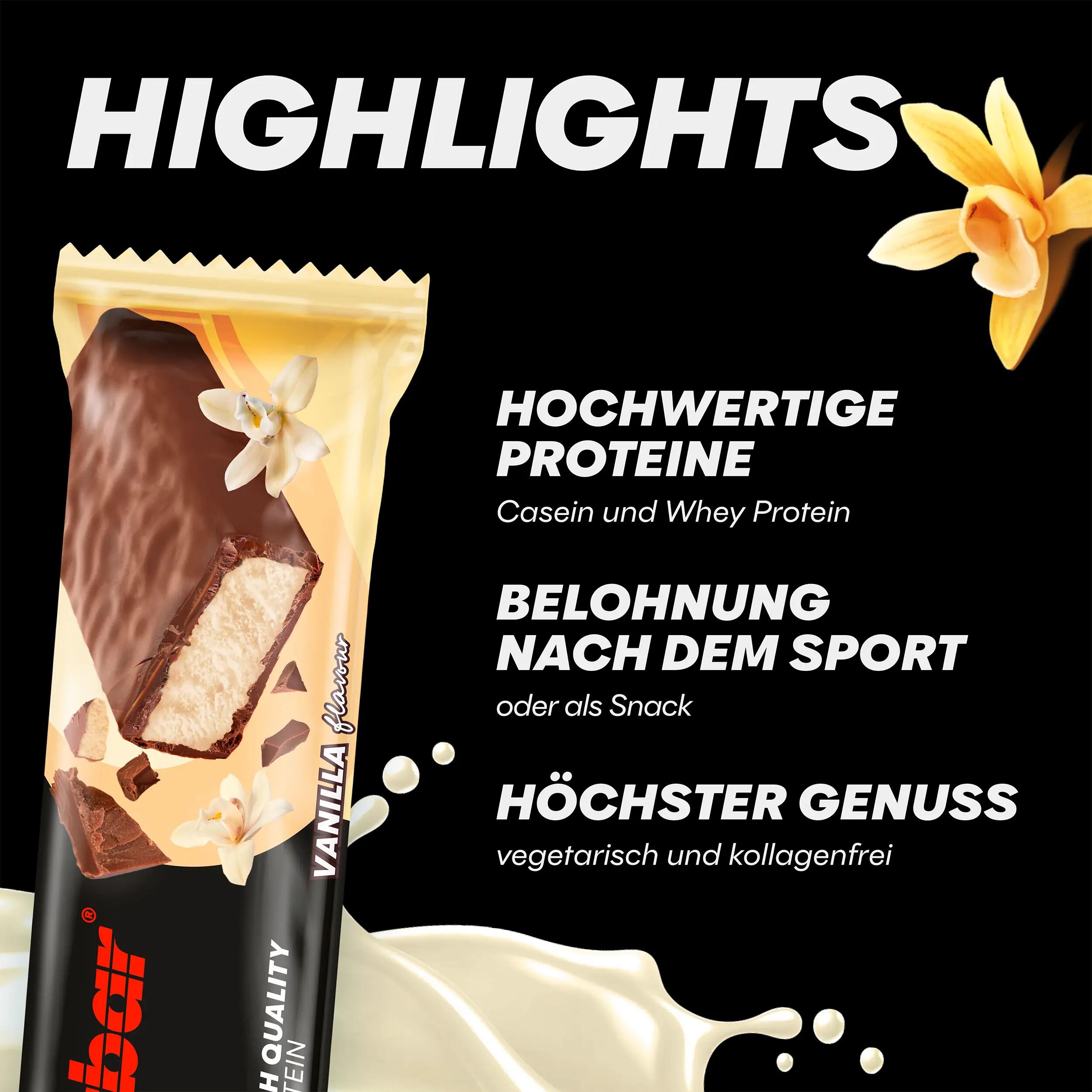 Protein Plus - Low Sugar - Vanilla - 16x35g Riegel 4/7