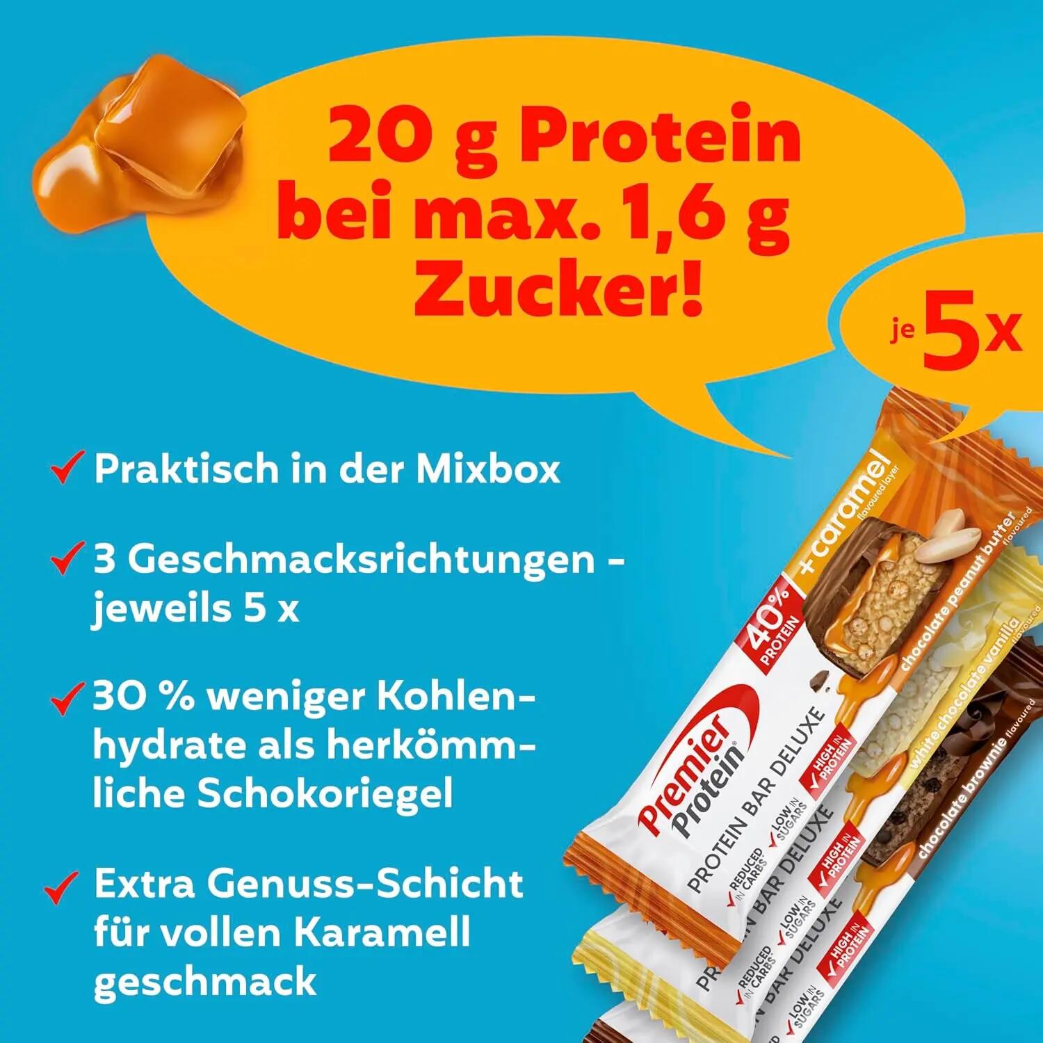 Deluxe Proteinriegel Multiflavourbox 15 x 50g 3 SORTEN 2/6