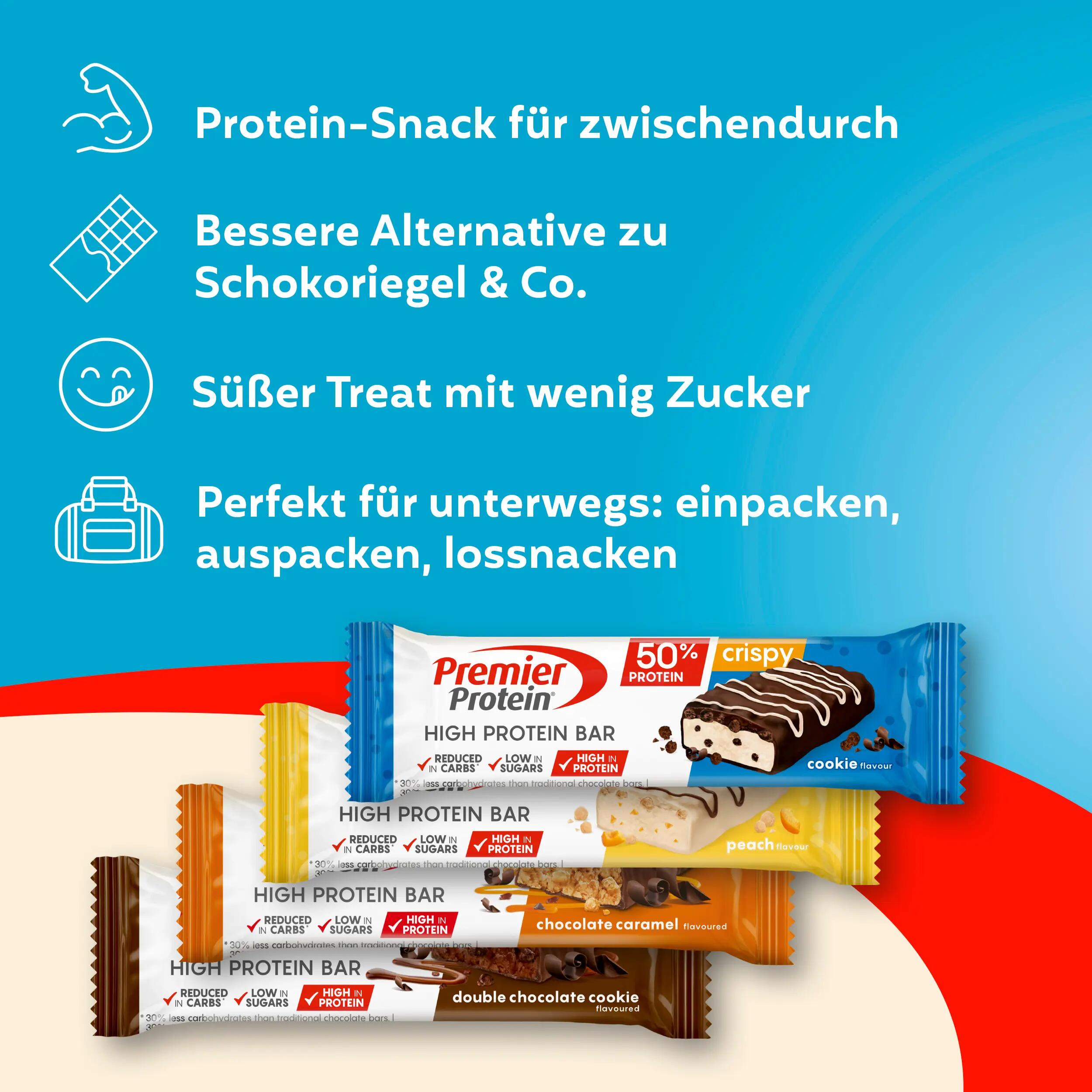 High Protein Bar 50% Multiflavourbox 20x40g Low Sugar 4/7