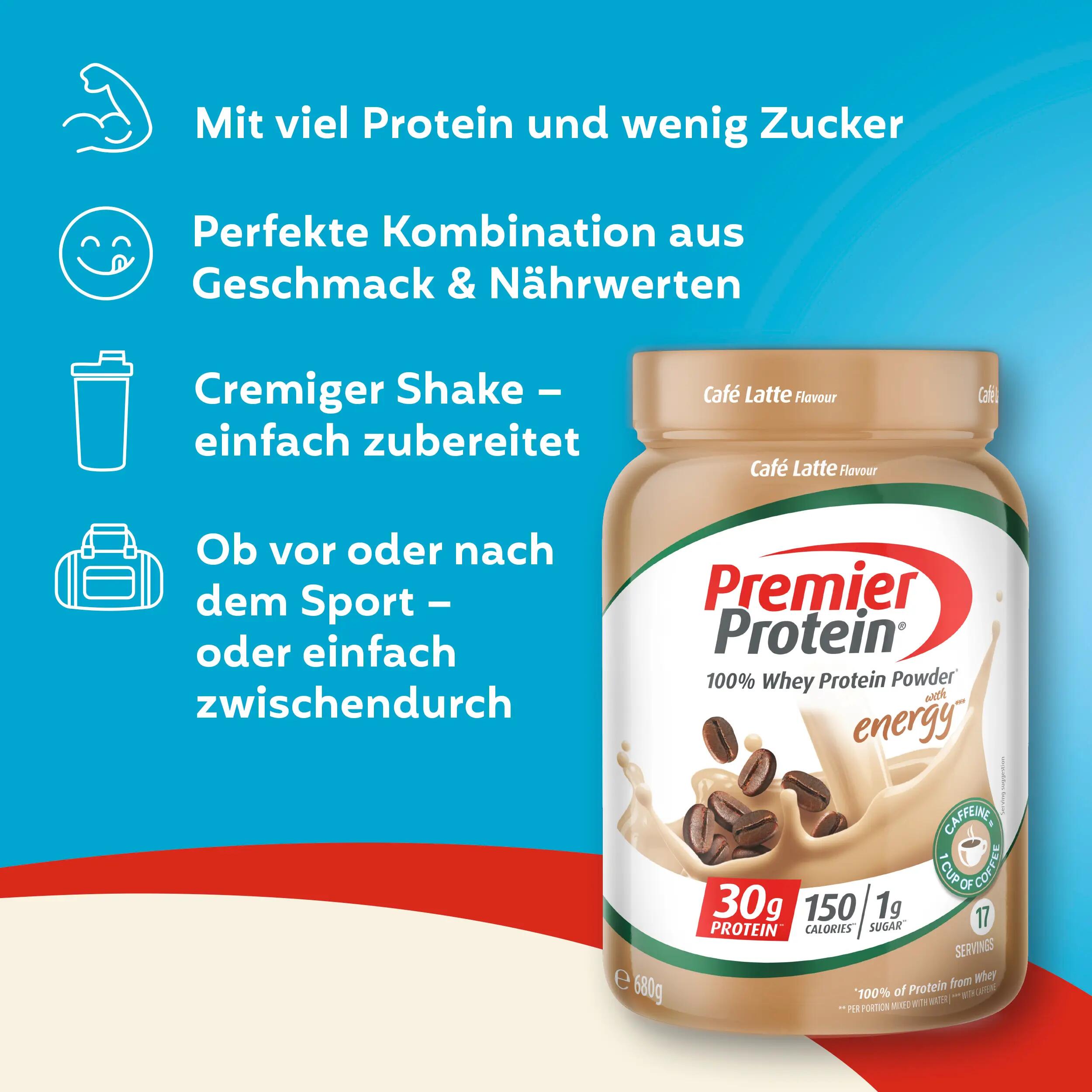 Whey 100% Protein Powder Café Latte 680g 3/6