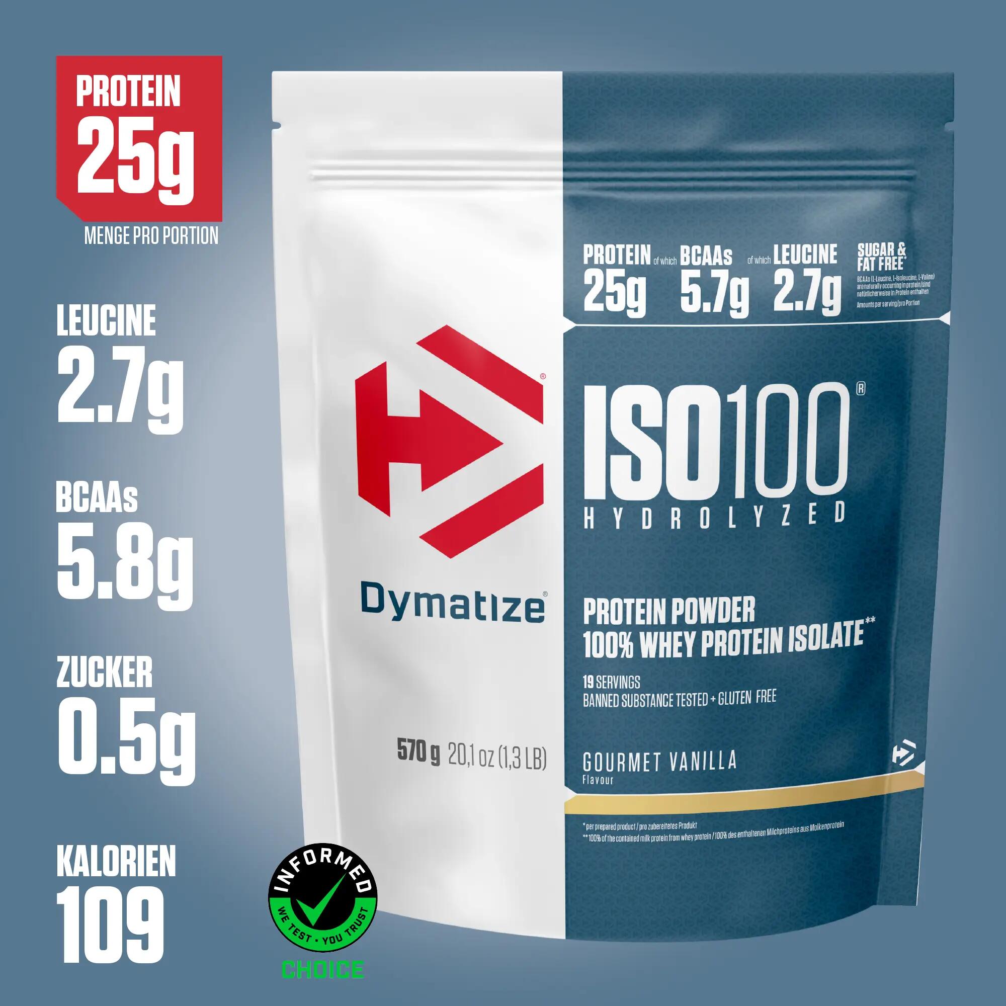 Whey Protein Pulver Shake ISO 100 Hydrolyzed Gourmet Vanilla 570 g 2/6