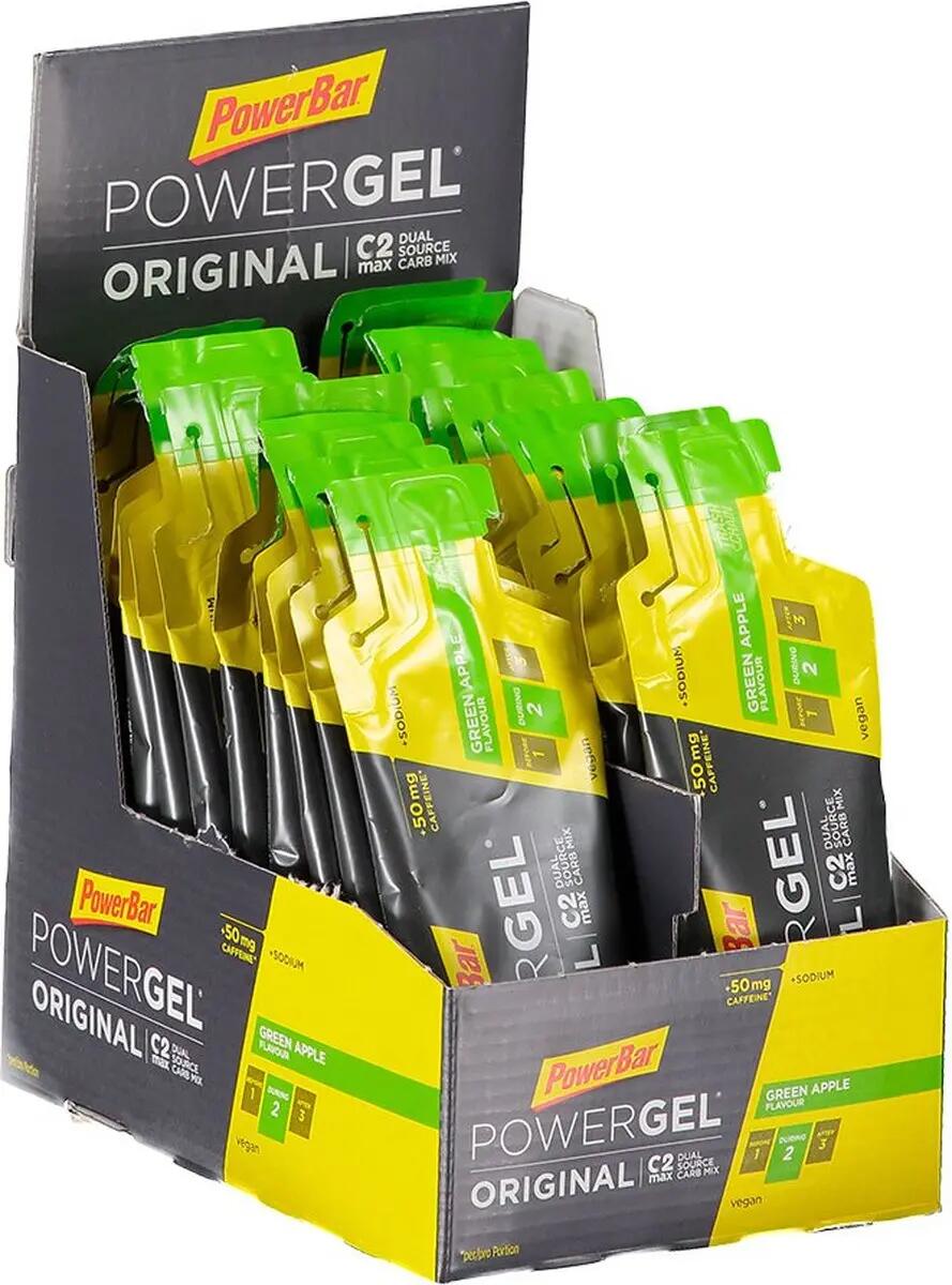 PowerGel Fruit Green Apple High Carb Energie Gel Koffein Natrium 24x41g 6/7