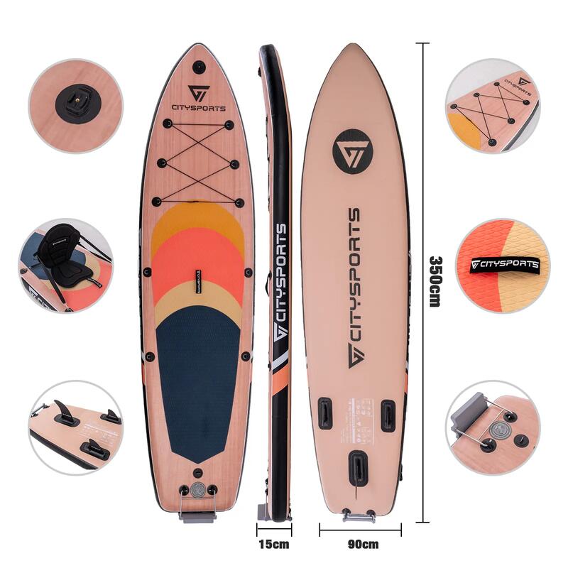Placă de Stand-up Paddle Gonflabilă, CL2, Suport pentru sursă de alimentare